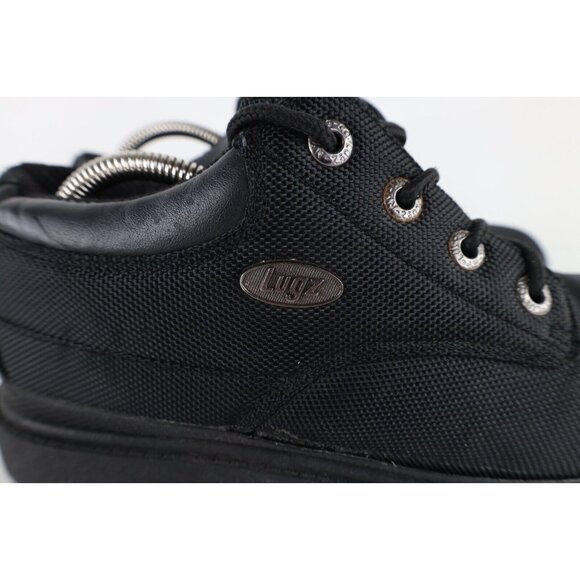 Vintage 90s Lugz Boots Mens 9 Distressed Ballistic Nylon Oxford Shoes Black main image 2